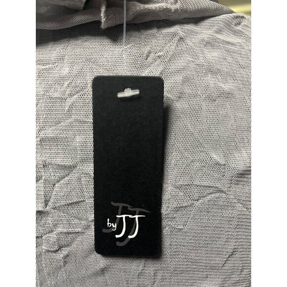 nwt cardigan crushed fabric sheer grey color by focus jj fashion size xlarge - Picture 3 of 7